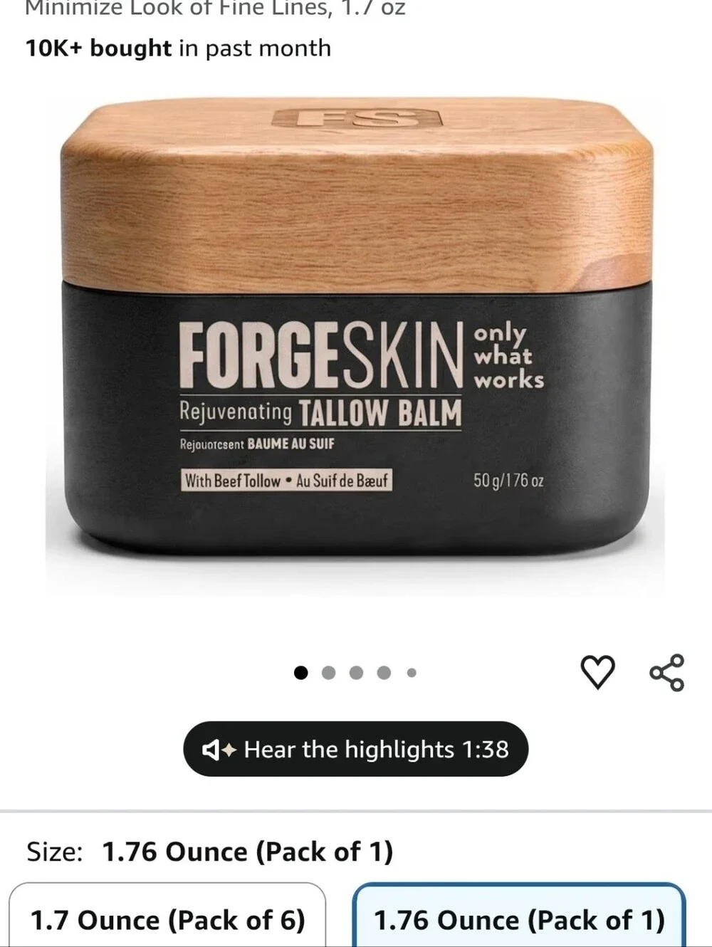 Forgeskin Rejuvenating Tallow Balm